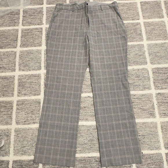 EXPRESS plaid boot leg pants - Picture 2 of 4